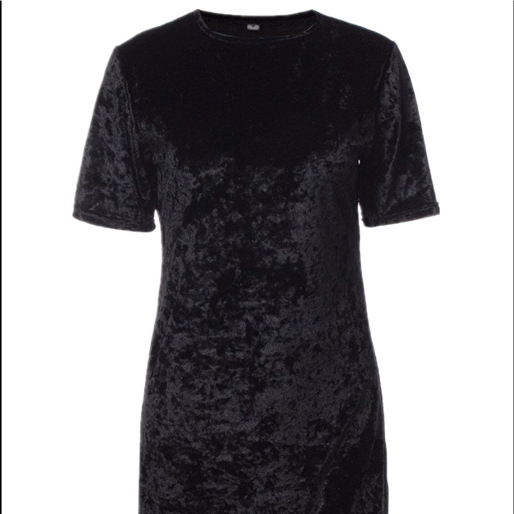 Black Material Mini Dress